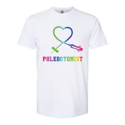 Gift For Phlebotomist Phlebotomy Butterfly Needle Heart Softstyle CVC T-Shirt