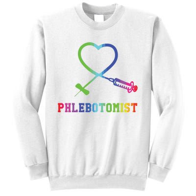 Gift For Phlebotomist Phlebotomy Butterfly Needle Heart Sweatshirt