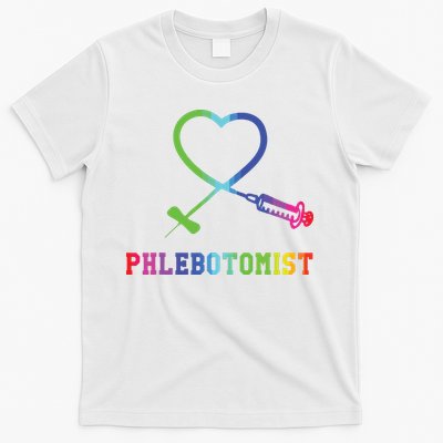 Gift For Phlebotomist Phlebotomy Butterfly Needle Heart T-Shirt