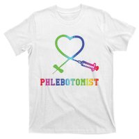 Gift For Phlebotomist Phlebotomy Butterfly Needle Heart T-Shirt