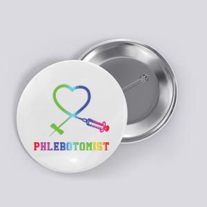 Gift For Phlebotomist Phlebotomy Butterfly Needle Heart Button