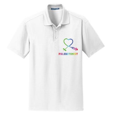 Gift For Phlebotomist Phlebotomy Butterfly Needle Heart Dry Zone Grid Polo