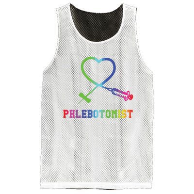 Gift For Phlebotomist Phlebotomy Butterfly Needle Heart Mesh Reversible Basketball Jersey Tank