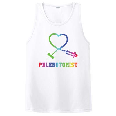 Gift For Phlebotomist Phlebotomy Butterfly Needle Heart PosiCharge Competitor Tank