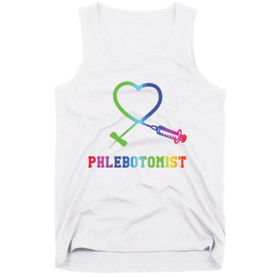 Gift For Phlebotomist Phlebotomy Butterfly Needle Heart Tank Top