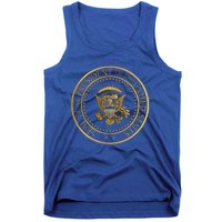 Golden Fake Presidential Seal 45th President Trump Cute Gift Tank Top