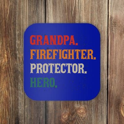 Grandpa Firefighter Protector Hero Grandpa Granddad Gift Coaster