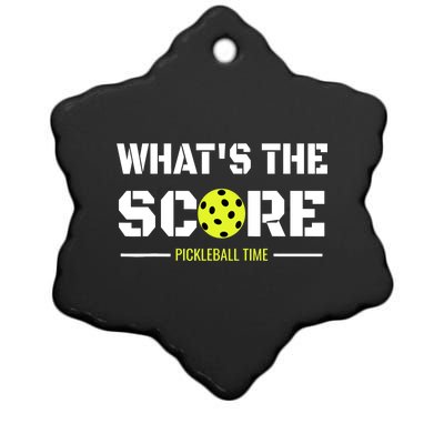 Gift For Pickleball Players With That What's The Score Ceramic Star Ornament