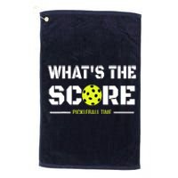 Gift For Pickleball Players With That What's The Score Platinum Collection Golf Towel