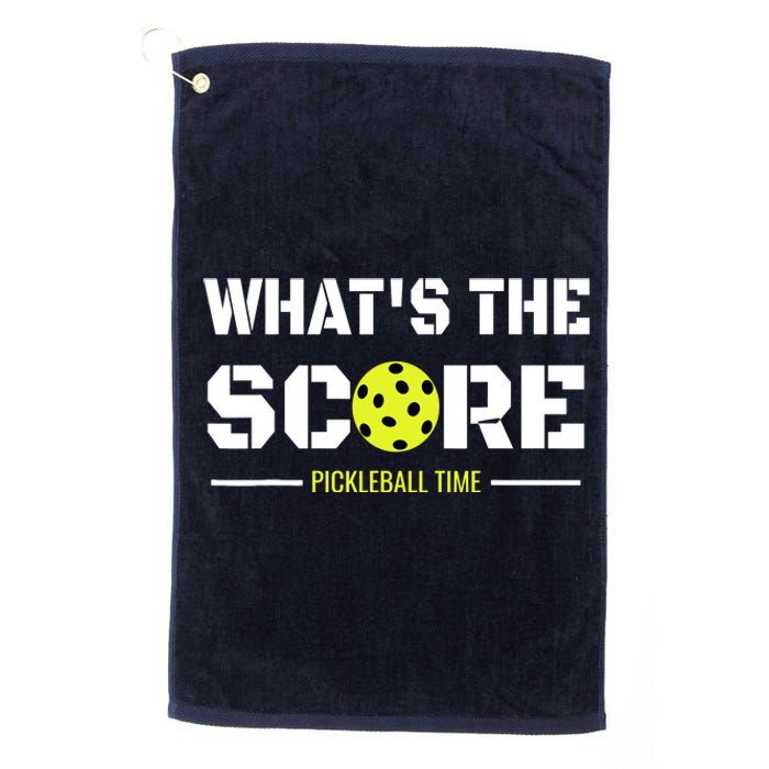 Gift For Pickleball Players With That What's The Score Platinum Collection Golf Towel