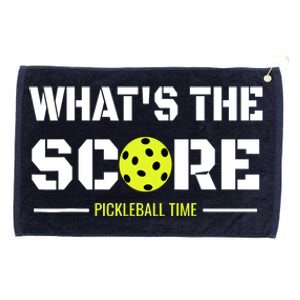 Gift For Pickleball Players With That What's The Score Grommeted Golf Towel