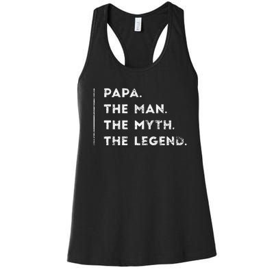 Gifts For Papa Birthday From Grandson Granddaughter Women's Racerback Tank