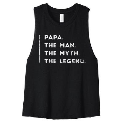 Gifts For Papa Birthday From Grandson Granddaughter Women's Racerback Cropped Tank