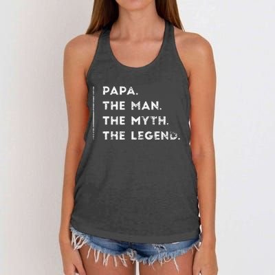 Gifts For Papa Birthday From Grandson Granddaughter Women's Knotted Racerback Tank