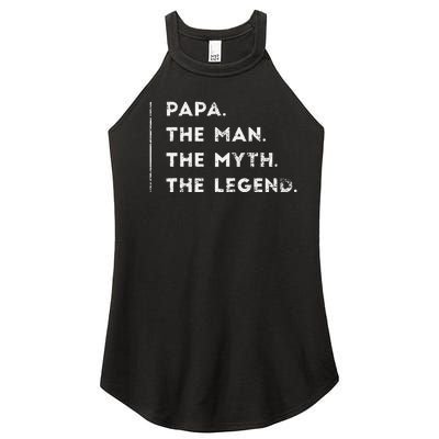 Gifts For Papa Birthday From Grandson Granddaughter Women’s Perfect Tri Rocker Tank