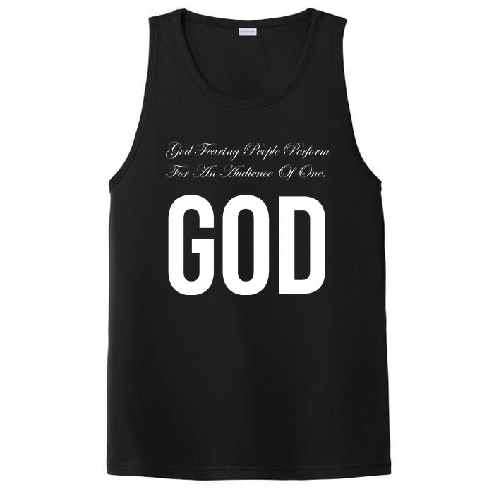 God Fearing People Perform For An Audience Of One God PosiCharge Competitor Tank