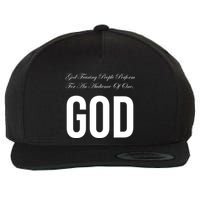 God Fearing People Perform For An Audience Of One God Wool Snapback Cap
