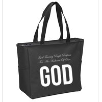 God Fearing People Perform For An Audience Of One God Zip Tote Bag