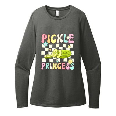 Groovy Funny Pickle Girl Cucumber Pickle Princess Gift Womens CVC Long Sleeve Shirt