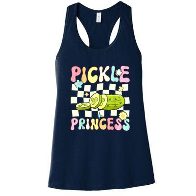 Groovy Funny Pickle Girl Cucumber Pickle Princess Gift Women's Racerback Tank