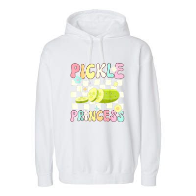 Groovy Funny Pickle Girl Cucumber Pickle Princess Gift Garment-Dyed Fleece Hoodie