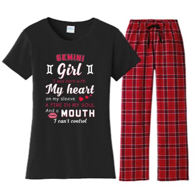 Gemini Funny Quote With Zodiac Sign Birthday Gift Women's Flannel Pajama Set