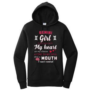 Gemini Funny Quote With Zodiac Sign Birthday Gift Women's Pullover Hoodie