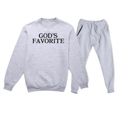 GodS Favorite Religion Love Church Christ Worship Slogan Premium Crewneck Sweatsuit Set