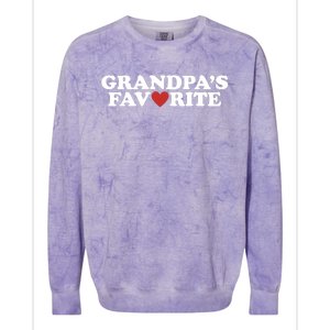 Grandpas Favorite Red Heart Cute Gift Colorblast Crewneck Sweatshirt