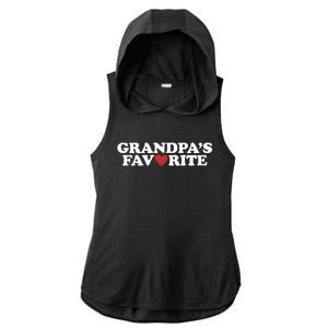 Grandpas Favorite Red Heart Cute Gift Ladies PosiCharge Tri-Blend Wicking Draft Hoodie Tank