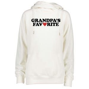 Grandpas Favorite Red Heart Cute Gift Womens Funnel Neck Pullover Hood