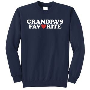 Grandpas Favorite Red Heart Cute Gift Tall Sweatshirt