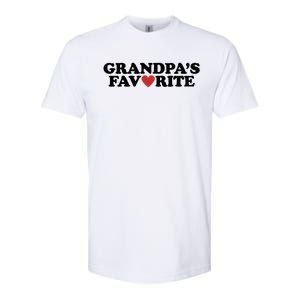 Grandpas Favorite Red Heart Cute Gift Softstyle CVC T-Shirt