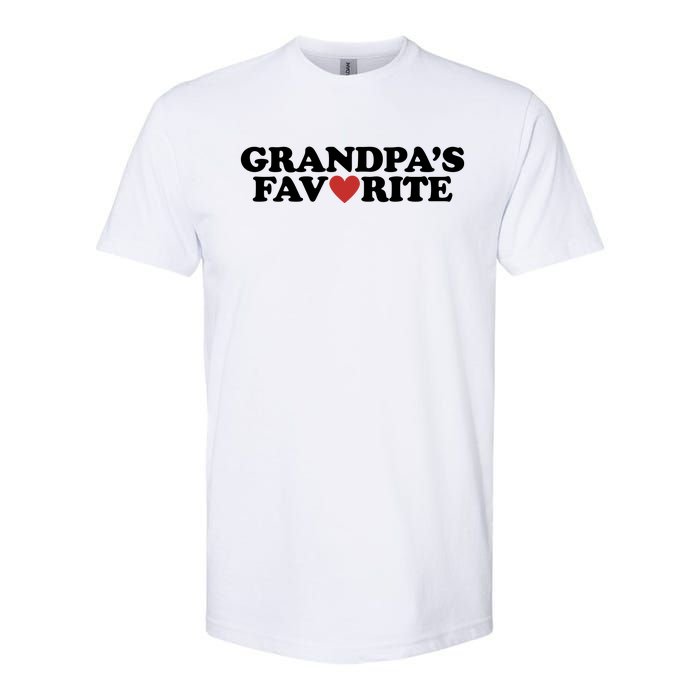 Grandpas Favorite Red Heart Cute Gift Softstyle CVC T-Shirt