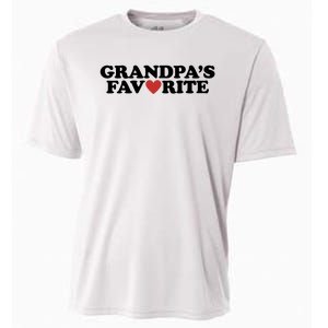 Grandpas Favorite Red Heart Cute Gift Cooling Performance Crew T-Shirt