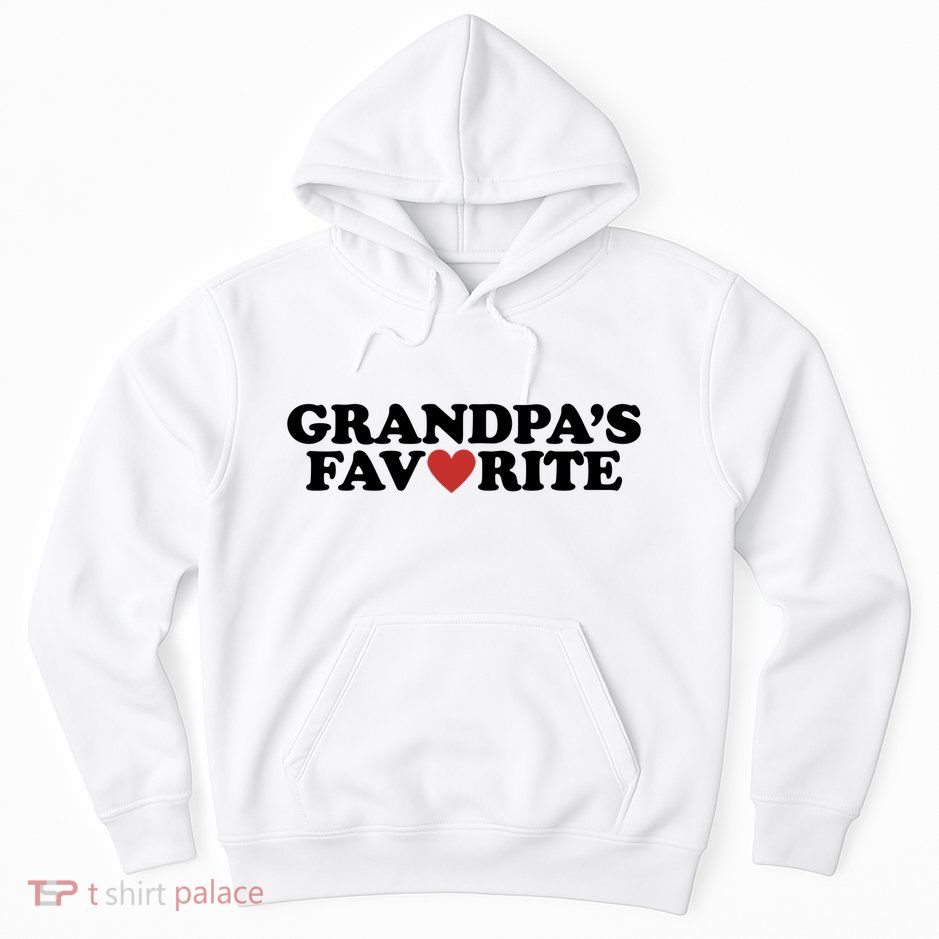 Grandpas Favorite Red Heart Cute Gift Hoodie