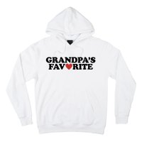 Grandpas Favorite Red Heart Cute Gift Hoodie