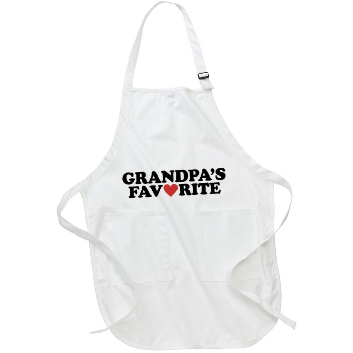 Grandpas Favorite Red Heart Cute Gift Apron