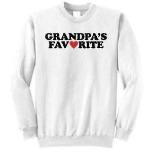 Grandpas Favorite Red Heart Cute Gift Sweatshirt