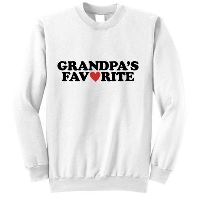 Grandpas Favorite Red Heart Cute Gift Sweatshirt