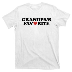 Grandpas Favorite Red Heart Cute Gift T-Shirt