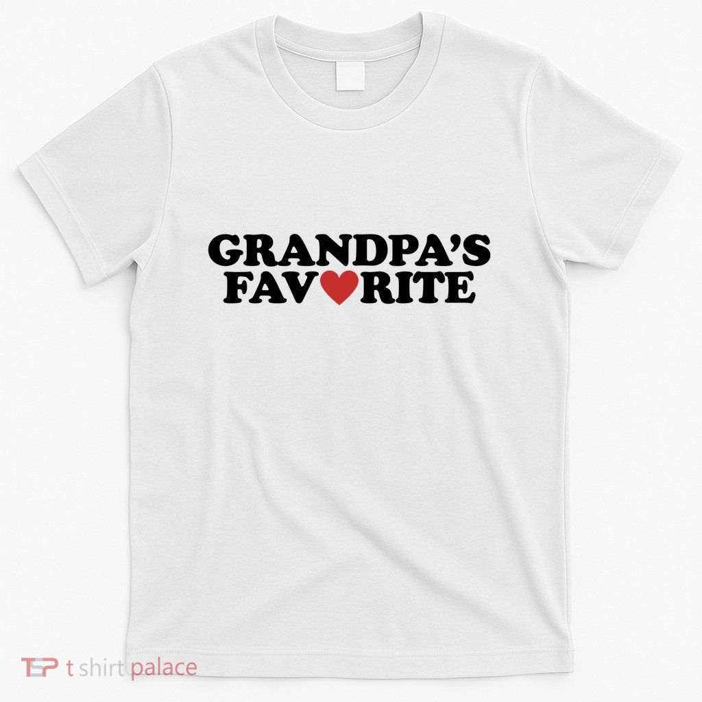 Grandpas Favorite Red Heart Cute Gift T-Shirt