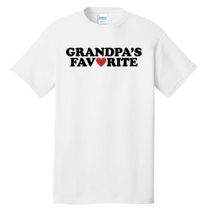 Grandpas Favorite Red Heart Cute Gift Tall T-Shirt