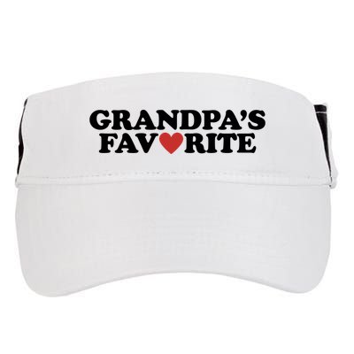 Grandpas Favorite Red Heart Cute Gift Adult Drive Performance Visor