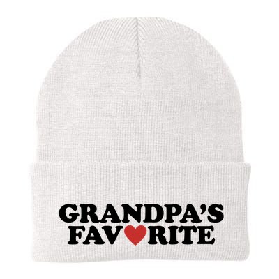 Grandpas Favorite Red Heart Cute Gift Beanie