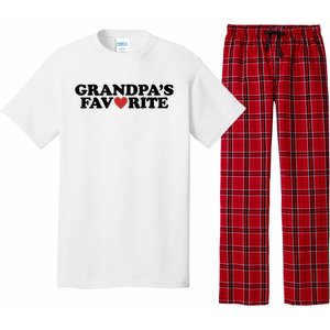 Grandpas Favorite Red Heart Cute Gift Pajama Set