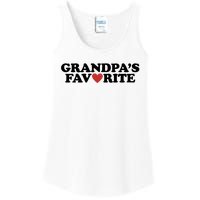 Grandpas Favorite Red Heart Cute Gift Ladies Essential Tank