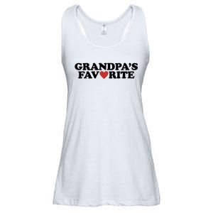 Grandpas Favorite Red Heart Cute Gift Ladies Essential Flowy Tank