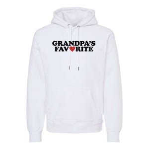 Grandpas Favorite Red Heart Cute Gift Premium Hoodie