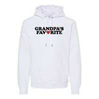 Grandpas Favorite Red Heart Cute Gift Premium Hoodie